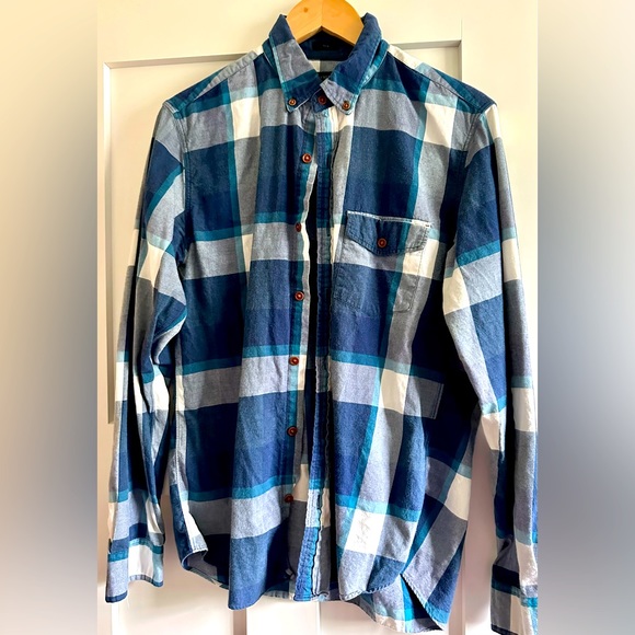 JCrew, long sleeve button up shirt and flannel plaid, slim, fit size medium - Picture 1 of 2